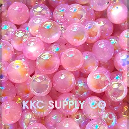 Light Pink Aurora Glow acrylic beads