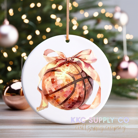 UVCO31-Pretty Basketball Christmas Ornament Decal