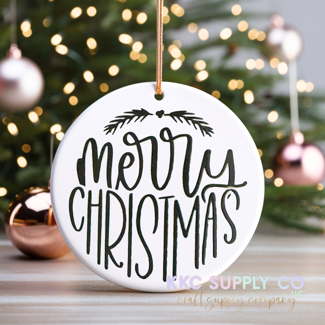 UVCO28-Merry Christmas Christmas Ornament Decal