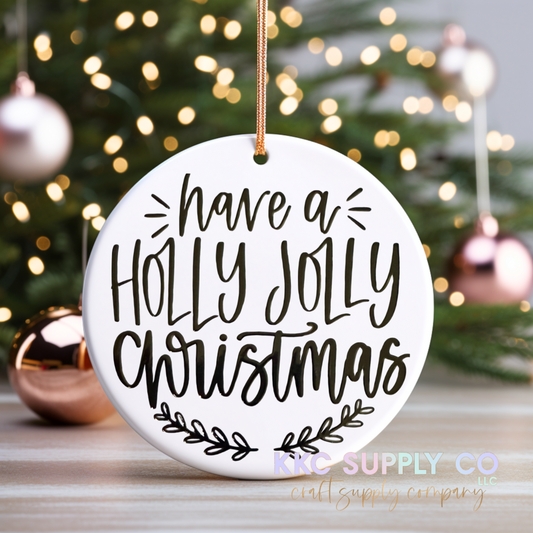 UVCO27-Have A Holy Jolly Christmas Christmas Ornament Decal