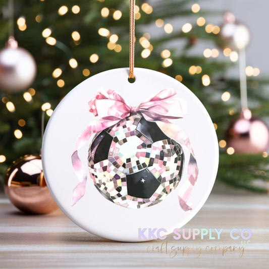 UVCO32-Pretty Soccer Ball Christmas Ornament Decal