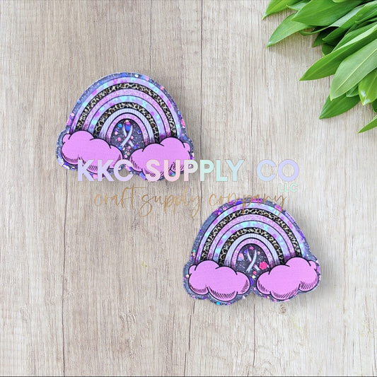 AT83-Breast Cancer Rainbow-Acrylic Flatback