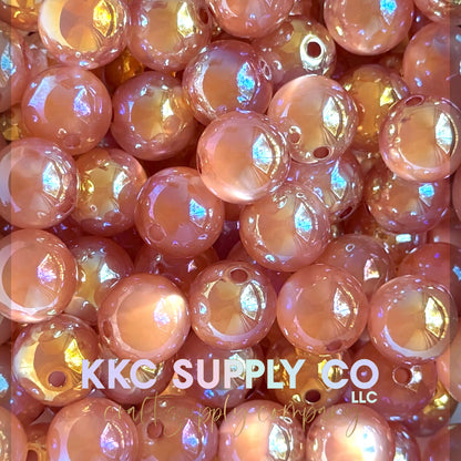 Peach Aurora Glow acrylic beads