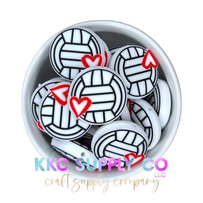 Volleyball Love Focal Bead