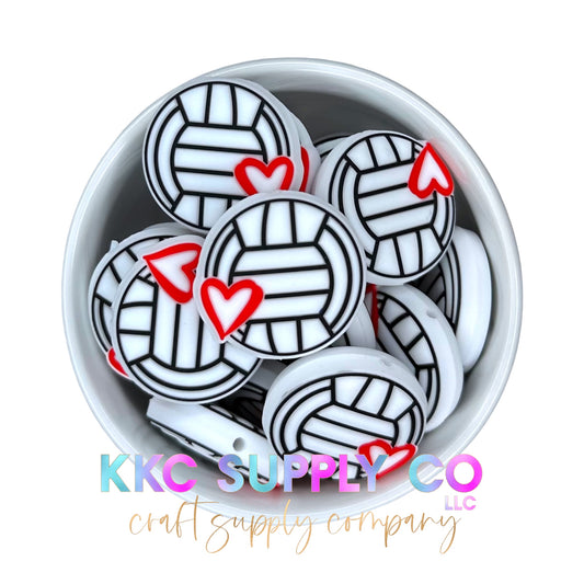 Volleyball Love Focal Bead