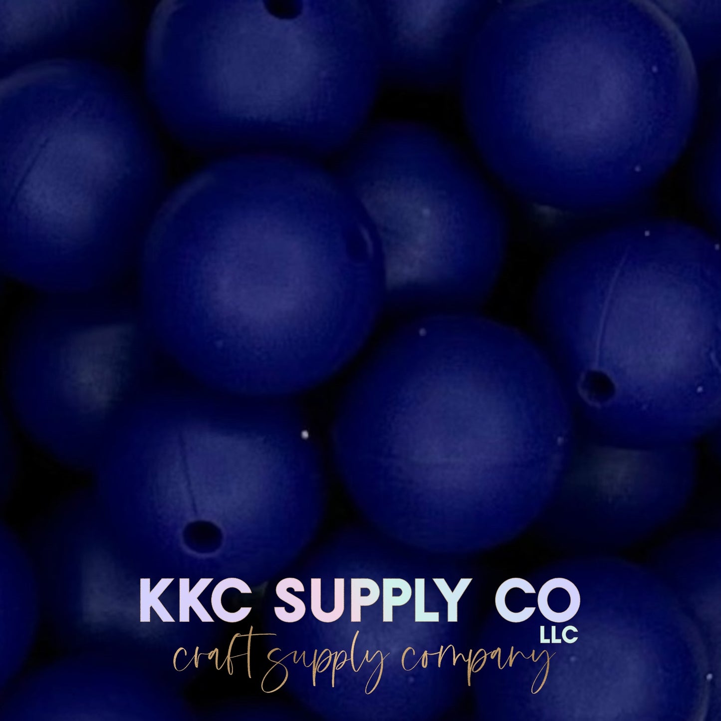 SS62-Navy Blue Solid Silicone Beads