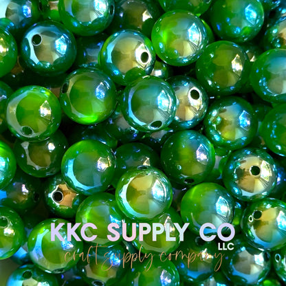 Emerald Green Aurora Glow acrylic beads