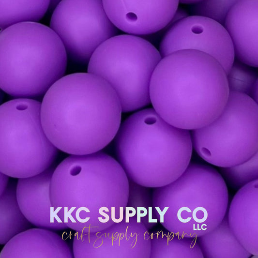 SS38-Purple Solid Silicone Beads