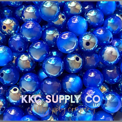 Royal Blue Aurora Glow acrylic beads