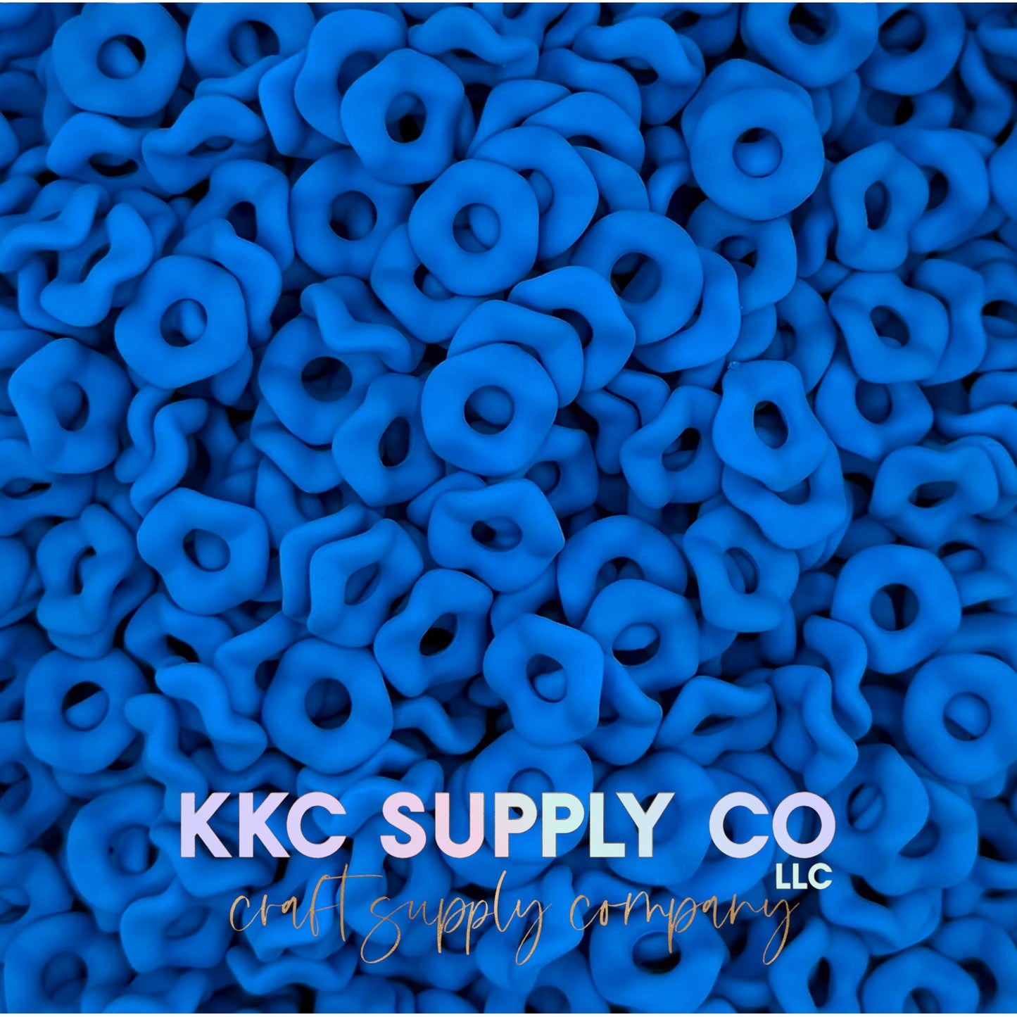 Neon Acrylic Matte Wavy Spacer Beads 12mm Large Hole (10 count)