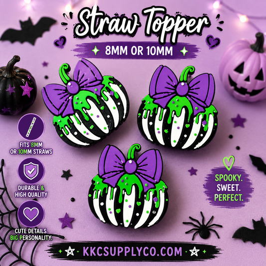3D Printed Beetle Pumpkin Straw Topper