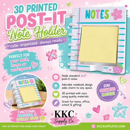 3D Printed Notebook Post It Note Holder