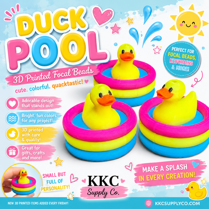 3D Printed Duck Pool Focal Bead