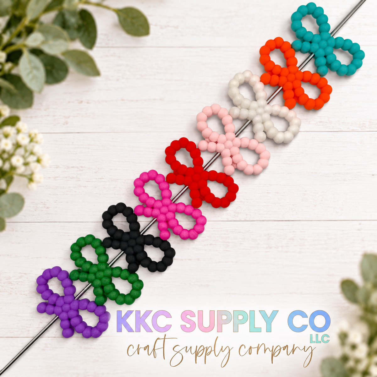 Bubble Bow Silicone Focal Bead