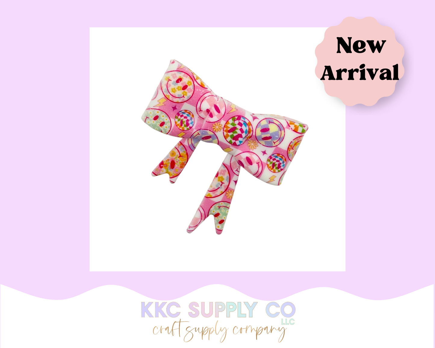 Happy Vibes Large Bow Silicone Focal Bead