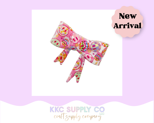 Happy Vibes Large Bow Silicone Focal Bead