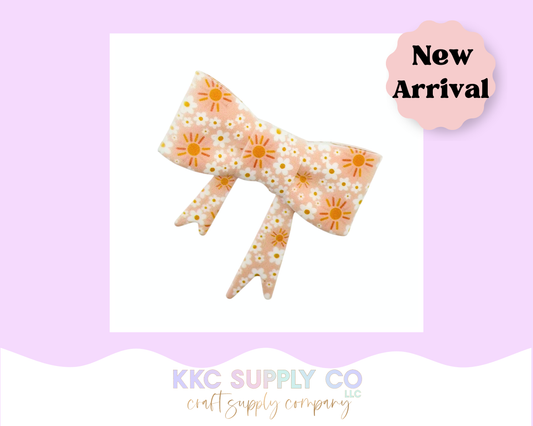 Golden Hour Large Bow Silicone Focal Bead