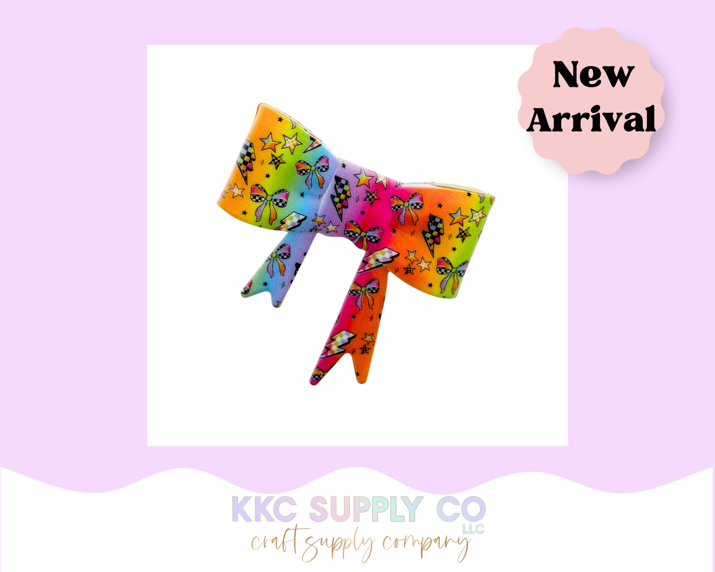 Electric Garden Large Bow Silicone Focal Bead