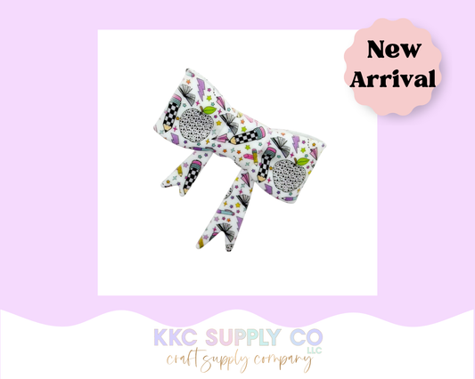 School Days Large Bow Silicone Focal Bead