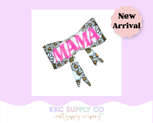 Floral Mama Large Bow Silicone Focal Bead