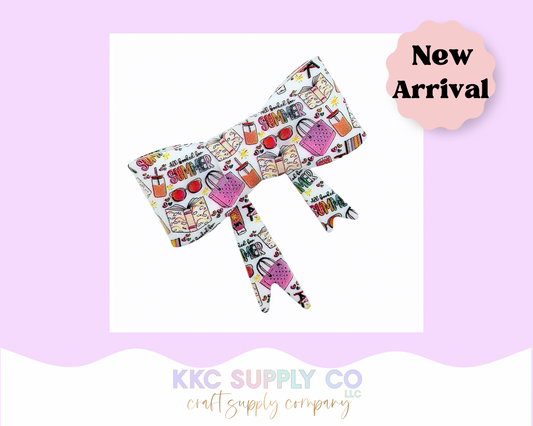 All Booked For Summer Bow Silicone Focal Bead