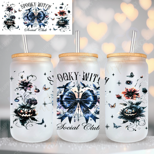 UV16764-Spooky Witch Social Club 16oz UV DTF Wrap