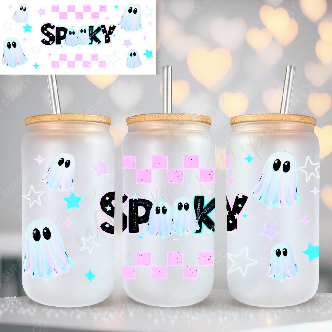 UV16785-Checker Spooky 16oz UV DTF Wrap
