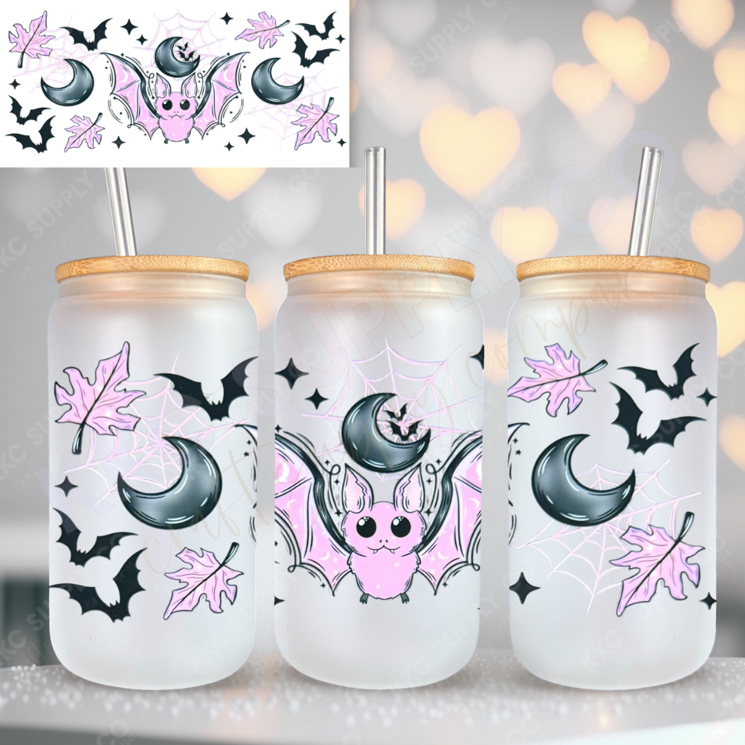 UV16771-Moonlit Bat 16oz UV DTF Wrap