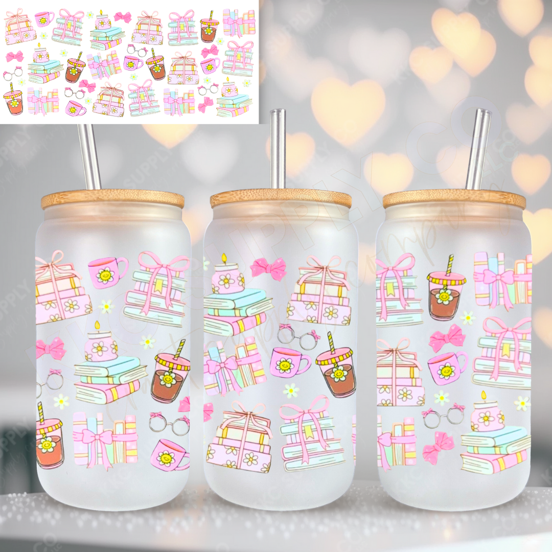 UV16751-Books and Coffee 16oz UV DTF Wrap