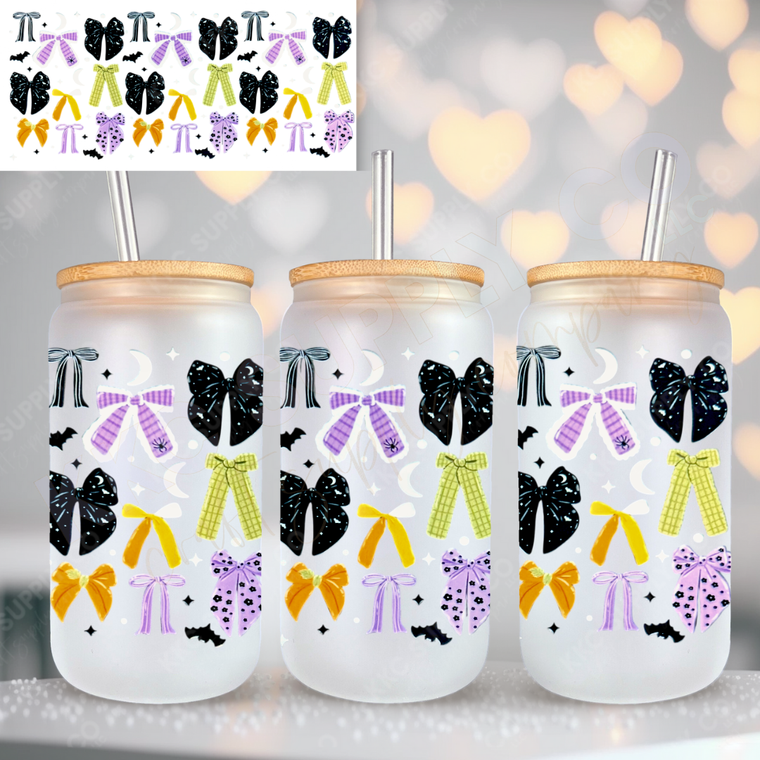 UV16782-Halloween Bows 16oz UV DTF Wrap