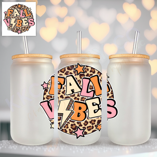 UV16672-Retro Leopard Fall Vibes UV DTF Decal