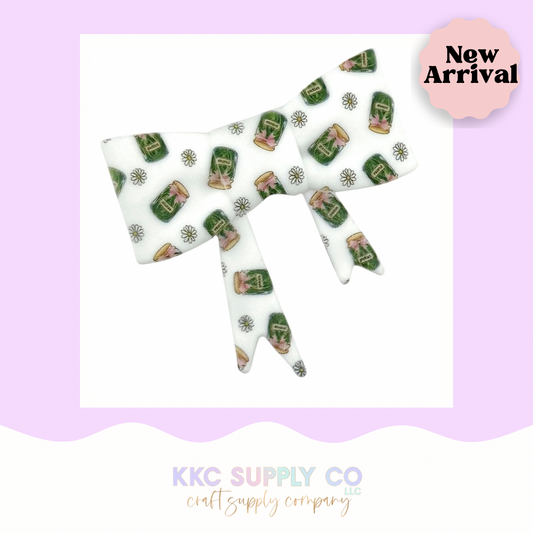 Pickles Large Bow Silicone Focal Bead