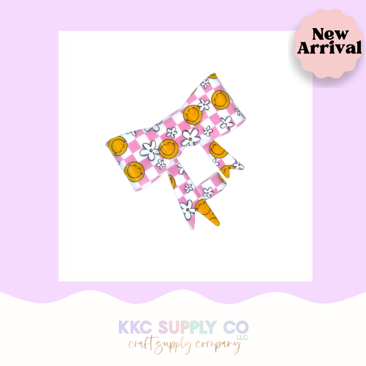 Happy Go Daisy Large Bow or Straw Topper Silicone Focal Bead
