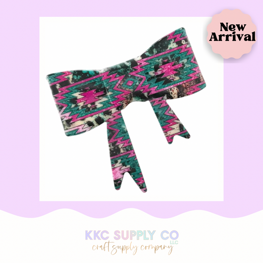 Western Aztec Large Bow Silicone Focal Bead