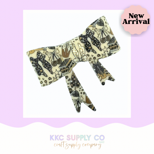 Bows and Books Large Bow Silicone Focal Bead