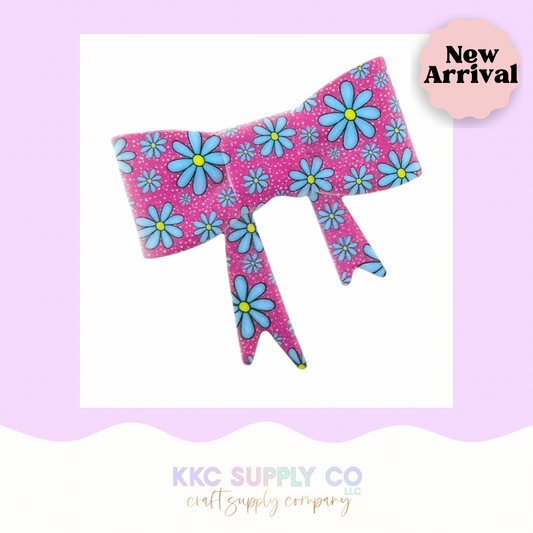 Summer Daisy Large Bow Silicone Focal Bead
