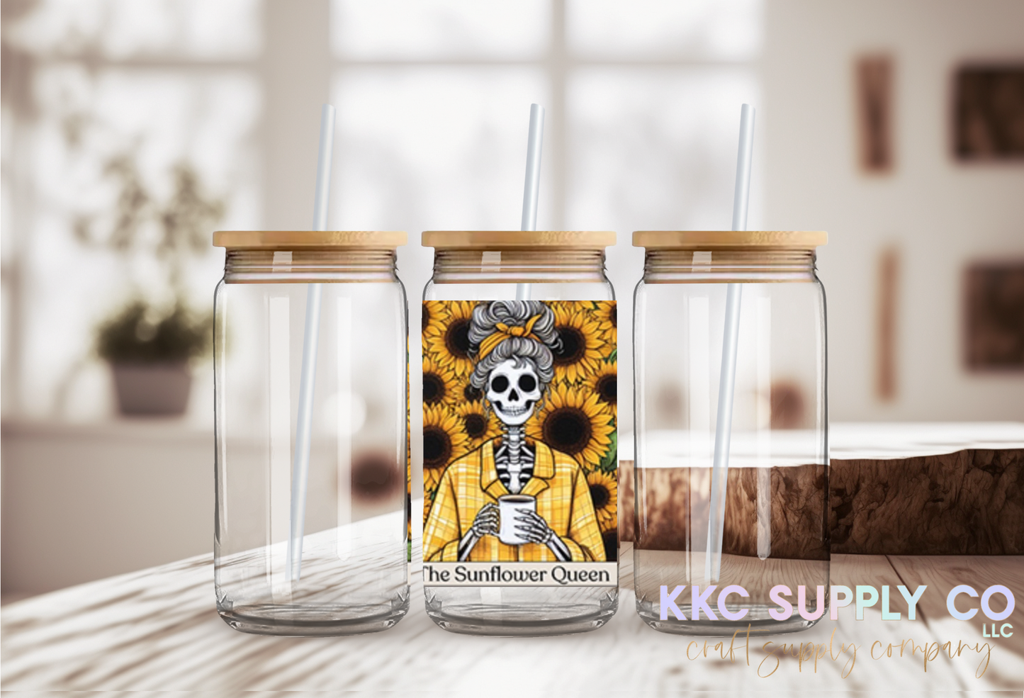 UV16630-Tarot Card ”The Sunflower Queen” 16oz UV DTF Decal