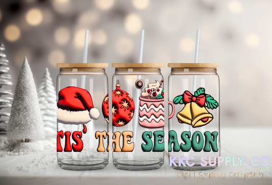 UV16652-Tis The Season 3D UV DTF Wrap