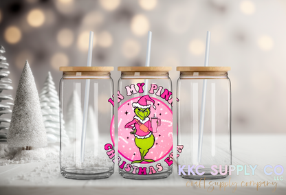 UV16601-In My Pink Christmas Era UV DTF Decal