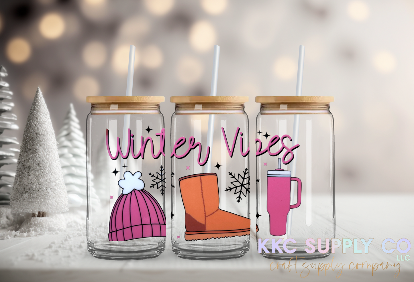 UV16623-Winter Vibes UV DTF Large Decal