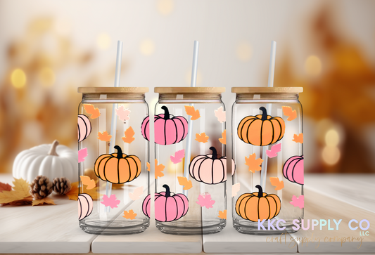 UV16583-Pumpkins and Leaves 16oz UV DTF Wrap