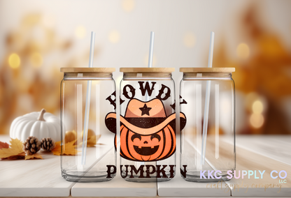 UV16559-Howdy Pumpkin Cowboy 16oz UV DTF Decal