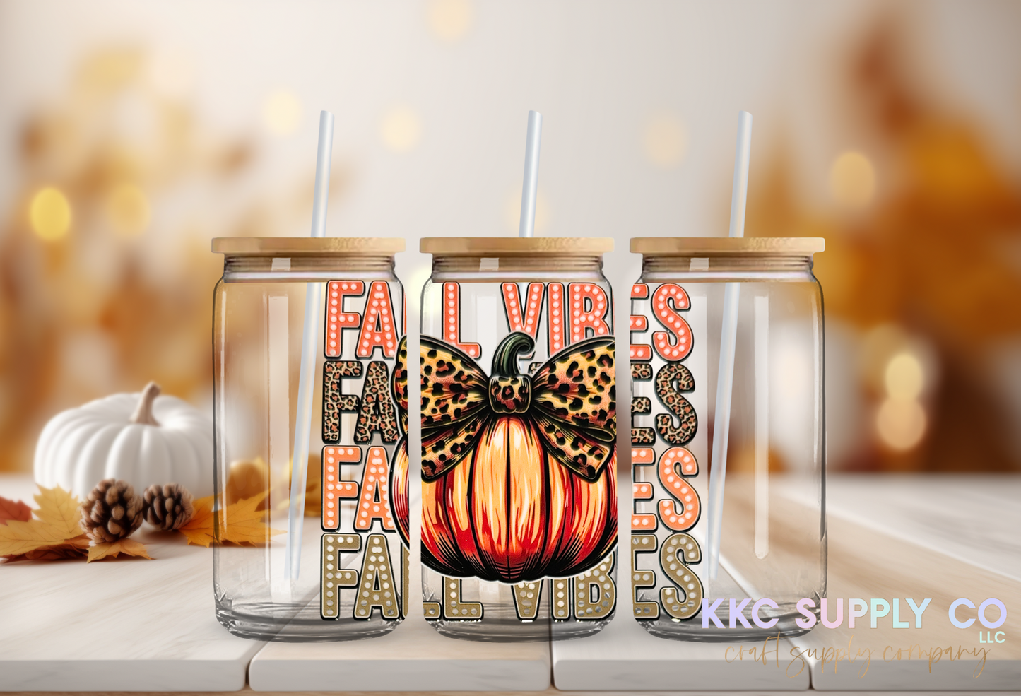 UV16226-Fall Vibes 3D UV DTF Decal