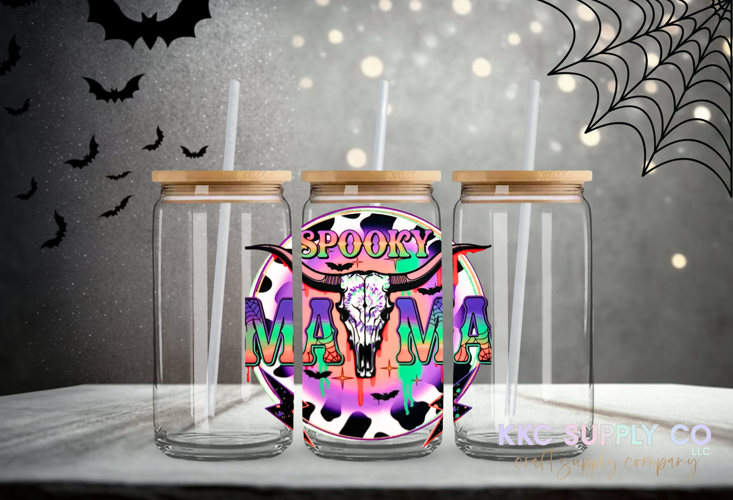 UV1602-Western Spooky Mama 16oz UV DTF Decal