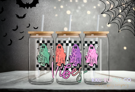 UV16544-Leopard Ghost Vibes 16oz UV DTF Decal