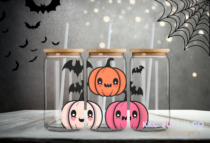 UV1691-3 Cute Pumpkins 16oz UV DTF Decal