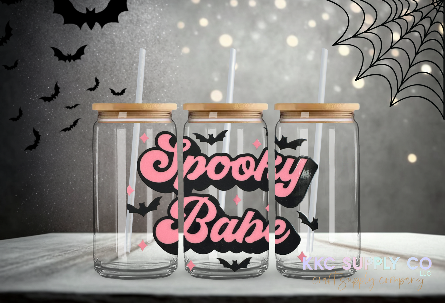 UV1692-Spooky Babe 16oz UV DTF Decal