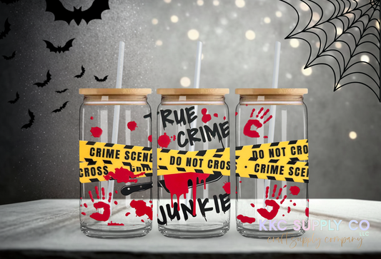 UV16535-True Crime Junkie 16oz UV DTF Wrap