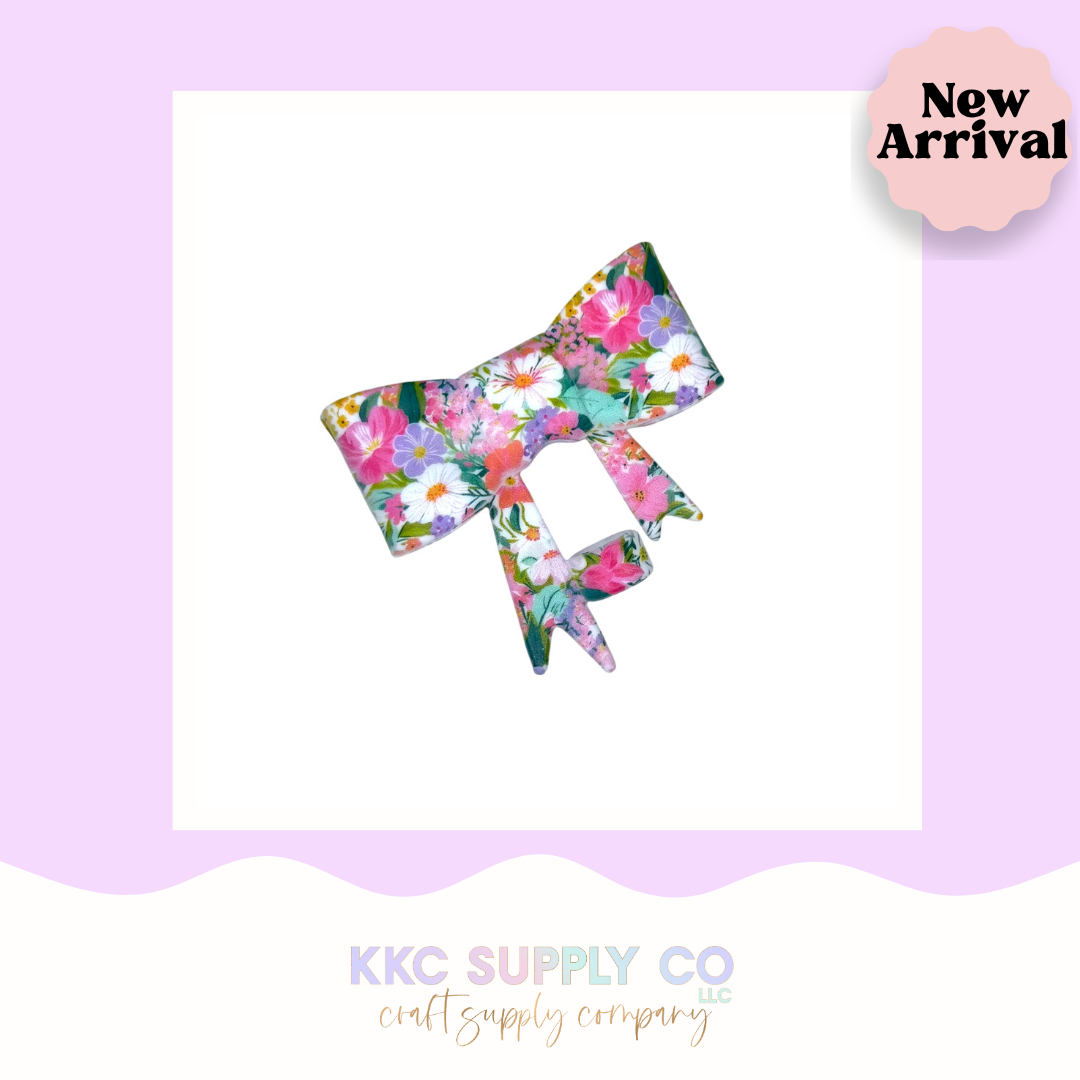 Cottage Garden Large Bow or Straw Topper Silicone Focal Bead