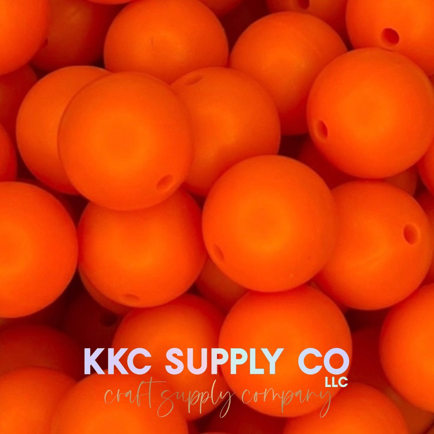 SS36-Orange Solid Silicone Beads